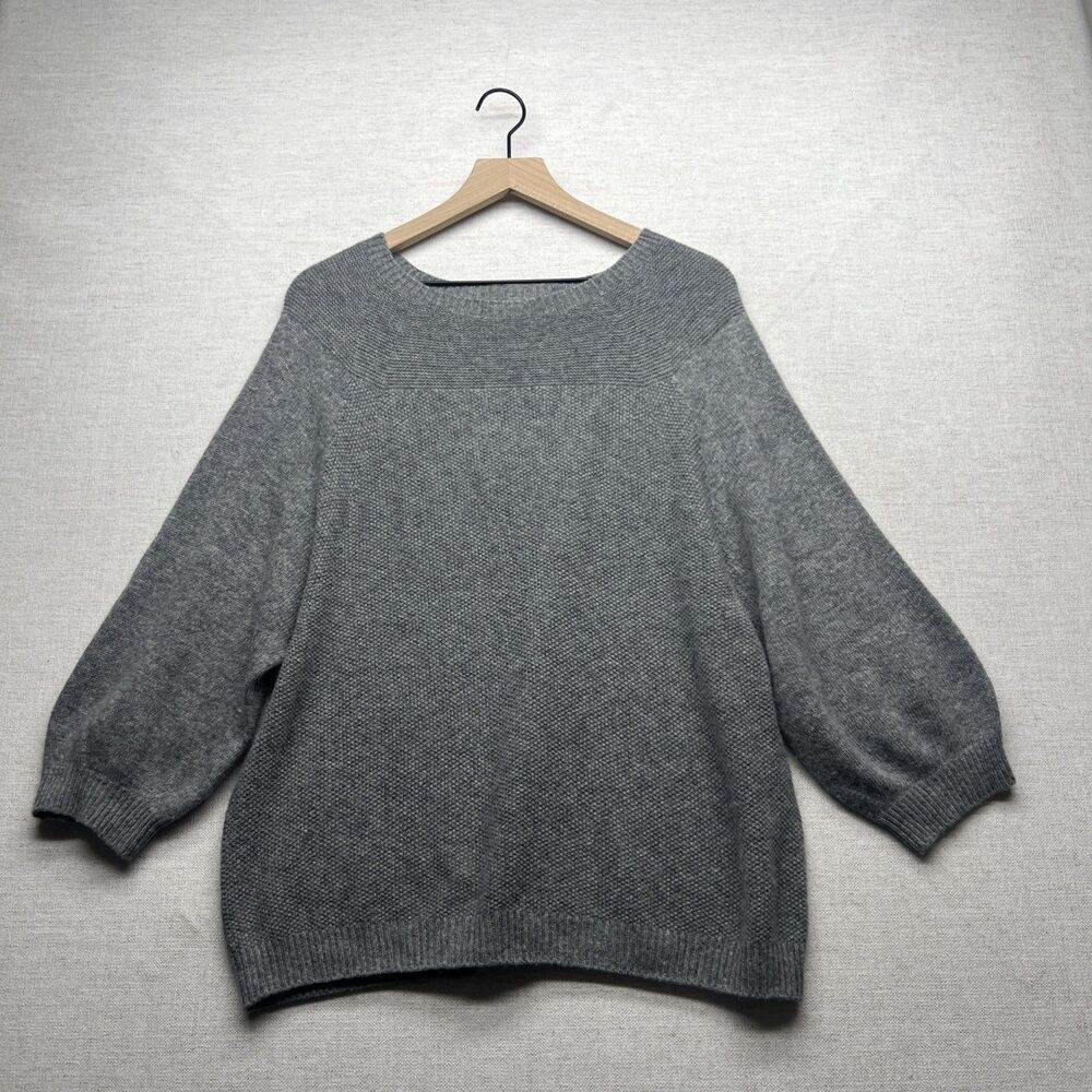 Sweater Wool Cashmere Blend Gray Size Medium Korea